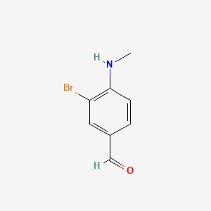 Chemical structure of 3-Bromo-4-(methylamino)benzaldehyde