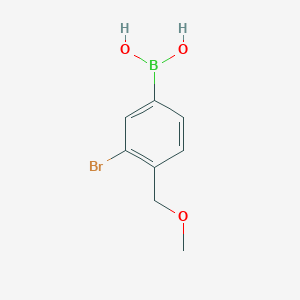 Chemical structure of 3-Bromo-4-(methoxymethyl)phenylboronic acid