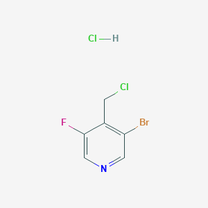 Chemical structure of 3-Bromo-4-(chloromethyl)-5-fluoropyridine hydrochloride