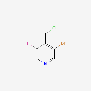 Chemical structure of 3-Bromo-4-(chloromethyl)-5-fluoropyridine