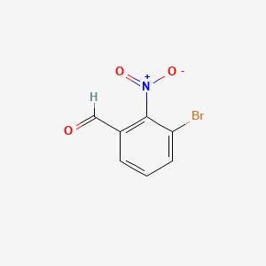 Chemical structure of 3-Bromo-2-nitrobenzaldehyde