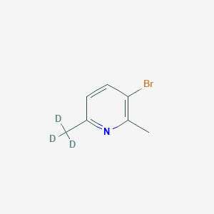 Chemical structure of 3-Bromo-2-methyl-6-(methyl-d3)-pyridine