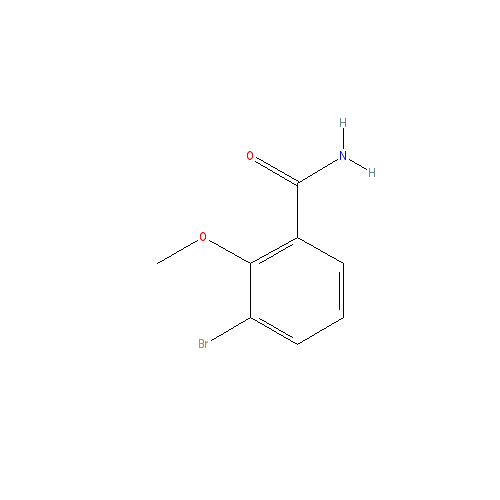 Chemical structure of 3-Bromo-2-methoxybenzamide