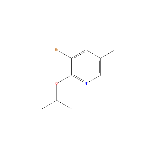 Chemical structure of 3-Bromo-2-isopropoxy-5-methylpyridine