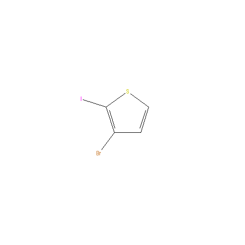 Chemical structure of 3-Bromo-2-iodothiophene