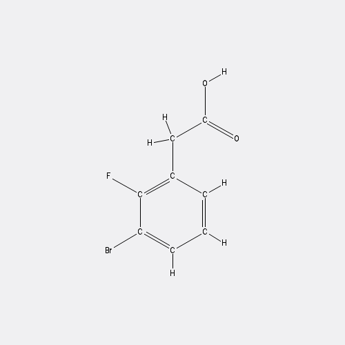 Chemical structure of 3-Bromo-2-fluorophenylacetic acid
