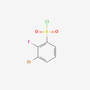 Chemical structure of 3-Bromo-2-fluorobenzene-1-sulfonyl chloride