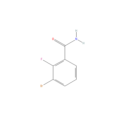 Chemical structure of 3-Bromo-2-Fluorobenzamide
