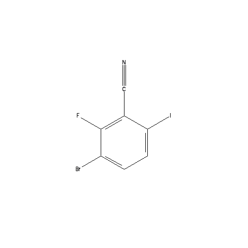 Chemical structure of 3-Bromo-2-Fluoro-6-Iodobenzonitrile