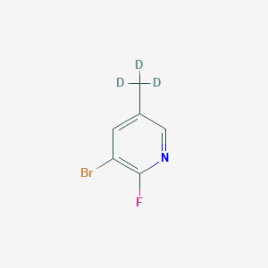 Chemical structure of 3-Bromo-2-fluoro-5-(methyl-d3)-pyridine
