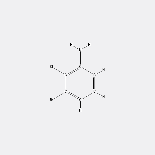 Chemical structure of 3-Bromo-2-chloroaniline