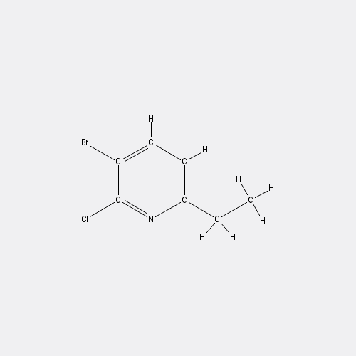 Chemical structure of 3-Bromo-2-chloro-6-ethylpyridine