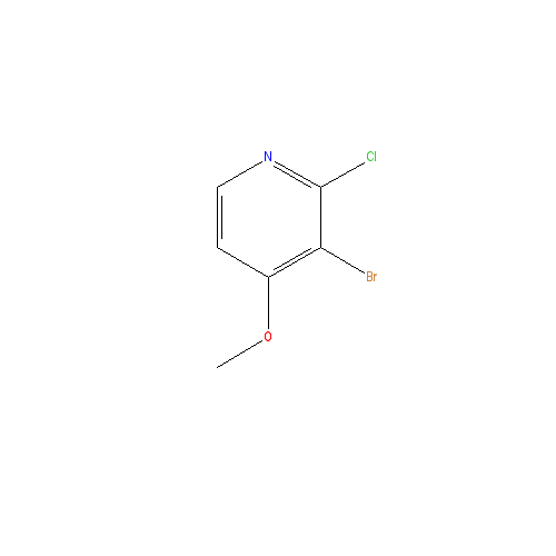 Chemical structure of 3-Bromo-2-chloro-4-methoxypyridine