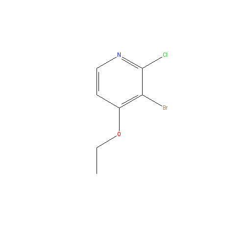 Chemical structure of 3-Bromo-2-chloro-4-ethoxypyridine