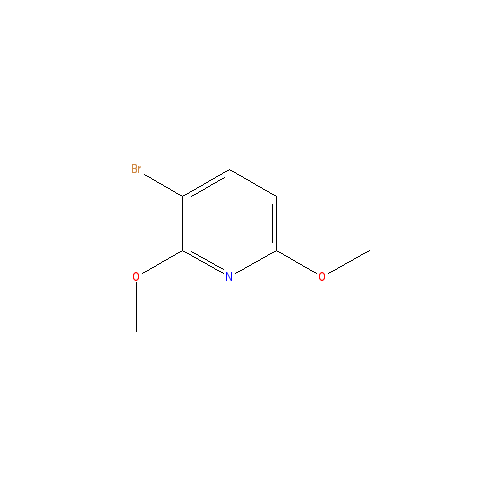 Chemical structure of 3-Bromo-2,6-Dimethoxypyridine