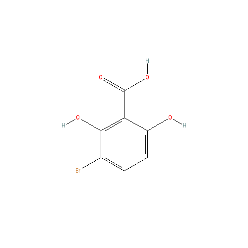 Chemical structure of 3-Bromo-2,6-dihydroxybenzoic acid
