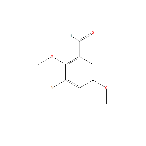 Chemical structure of 3-Bromo-2,5-dimethoxybenzaldehyde