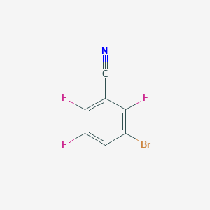 Chemical structure of 3-Bromo-2,5,6-trifluorobenzonitrile