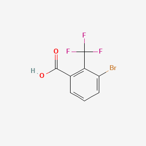 Chemical structure of 3-Bromo-2-(trifluoromethyl)benzoic acid
