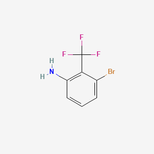 Chemical structure of 3-Bromo-2-(trifluoromethyl)aniline