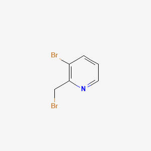 Chemical structure of 3-Bromo-2-(bromomethyl)pyridine
