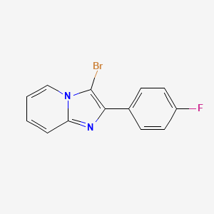 Chemical structure of 3-Bromo-2-(4-fluorophenyl)imidazo[1,2-a]pyridine