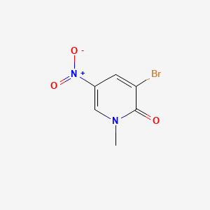 Chemical structure of 3-Bromo-1-methyl-5-nitropyridin-2(1H)-one