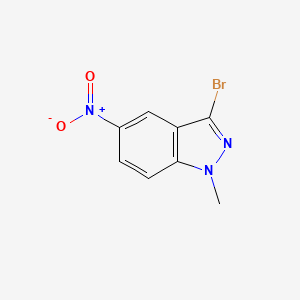 Chemical structure of 3-Bromo-1-methyl-5-nitro-1H-indazole