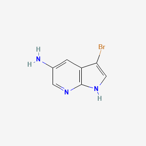 Chemical structure of 3-Bromo-1H-pyrrolo[2,3-b]pyridin-5-amine