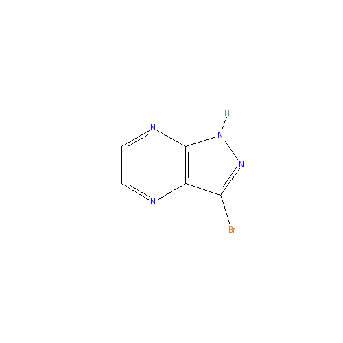 Chemical structure of 3-Bromo-1H-pyrazolo[3,4-b]pyrazine