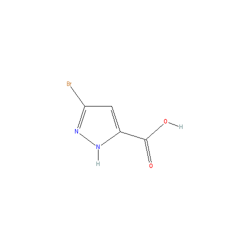 Chemical structure of 3-Bromo-1H-pyrazole-5-carboxylic acid