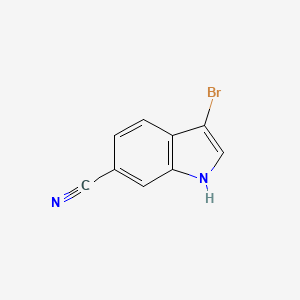 Chemical structure of 3-BROMO-1H-INDOLE-6-CARBONITR