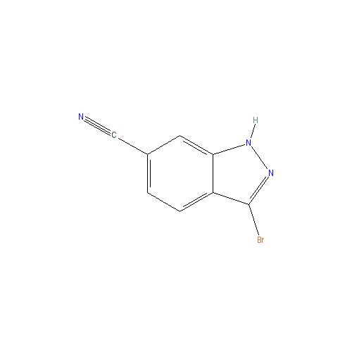 Chemical structure of 3-Bromo-1H-indazole-6-carbonitrile