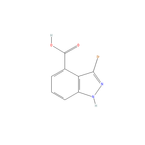 Chemical structure of 3-Bromo-1H-indazole-4-carboxylic acid