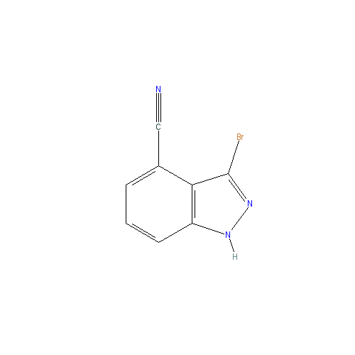 Chemical structure of 3-Bromo-1H-indazole-4-carbonitrile
