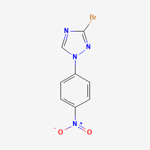 Chemical structure of 3-BROMO-1-(4-NITROPHENYL)-1H-1,2,4-TRIAZOLE