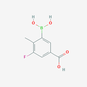 Chemical structure of 3-Borono-5-Fluoro-4-Methylbenzoic Acid