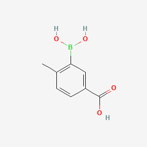 Chemical structure of 3-Borono-4-methylbenzoic acid