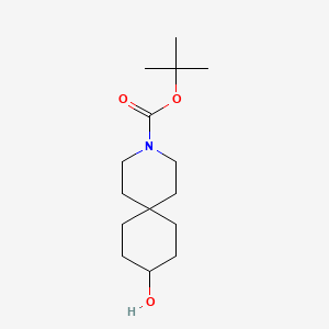 Chemical structure of 3-BOC-9-HYDROXY-3-AZASPIRO[5.5]UNDECANE