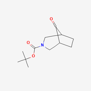 Chemical structure of 3-Boc-3-azabicyclo[3.2.1]octan-8-one