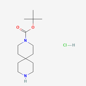 Chemical structure of 3-Boc-3,9-diazaspiro[5.5]undecane Hydrochloride