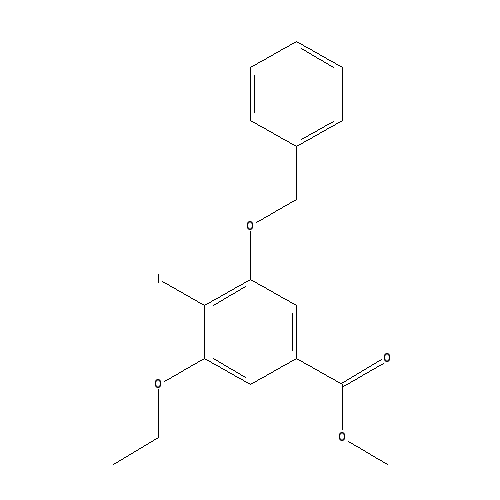 Chemical structure of Methyl 3-(benzyloxy)-5-ethoxy-4-iodobenzoate
