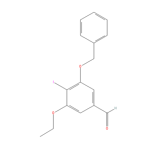 Chemical structure of 3-benzyloxy-5-ethoxy-4-iodo-benzaldehyde