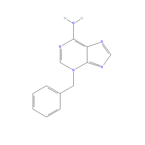 Chemical structure of 3-Benzyladenine