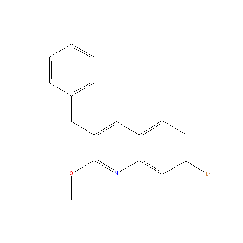 Chemical structure of 3-Benzyl-7-bromo-2-methoxyquinoline