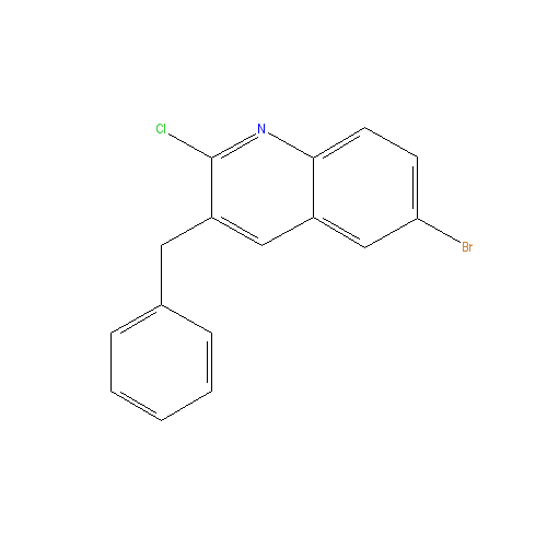 Chemical structure of 3-Benzyl-6-Bromo-2-Chloroquinoline
