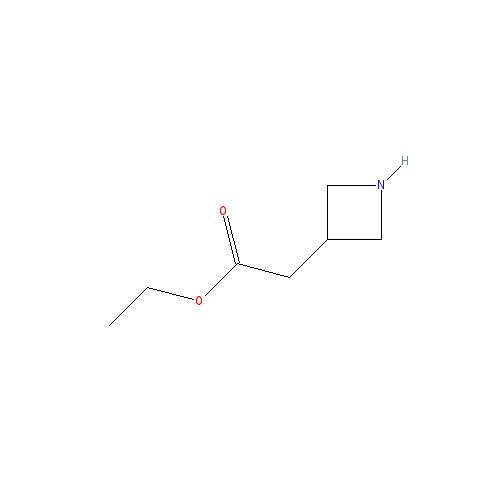 Chemical structure of 3-Azetidineacetic acid ethyl ester hydrochloride