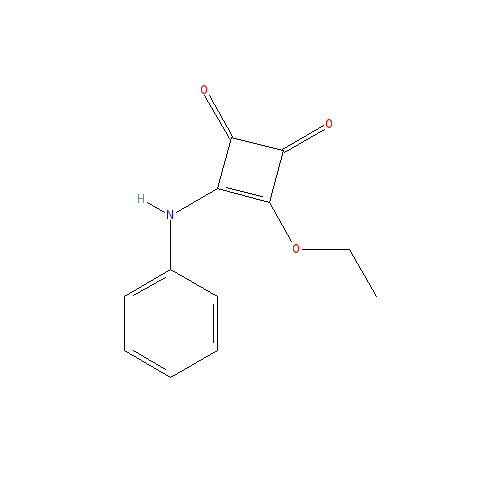 Chemical structure of 3-anilino-4-ethoxycyclobut-3-ene-1,2-dione