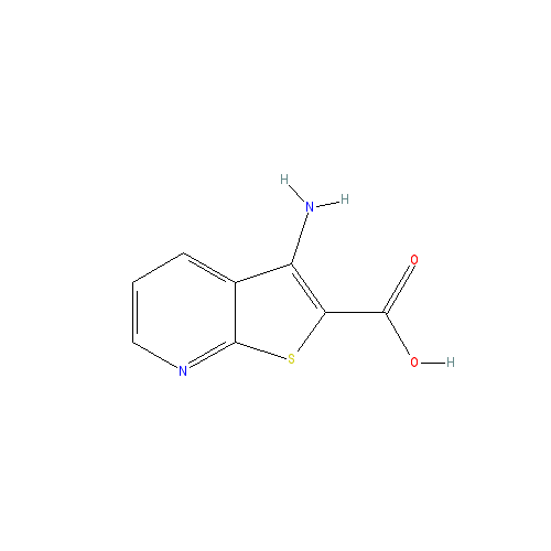 Chemical structure of 3-Aminothieno[2,3-b]pyridine-2-carboxylic acid