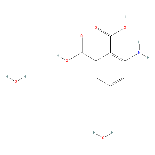 Chemical structure of 3-Aminophthalic acid hydrochloride dihydrate